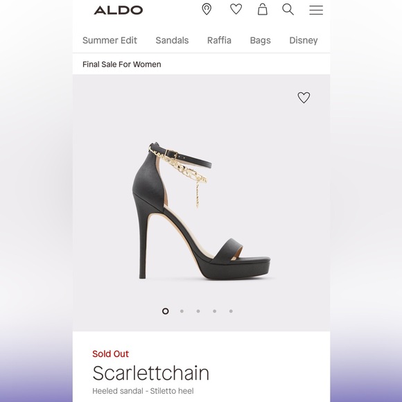 NWOT Aldo Scarlett Chain Stiletto heels. Size 8.5 - Picture 14 of 14